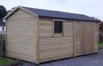 20' x 10' Log Style Shed (Double Doors - optional extra).